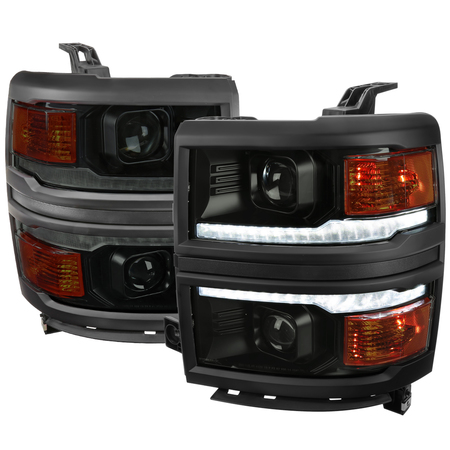 SPEC-D TUNING 14-15 Chevrolet Silverado 1500 Projector Headlights 2LHP-SIV14SM-SQ-RS